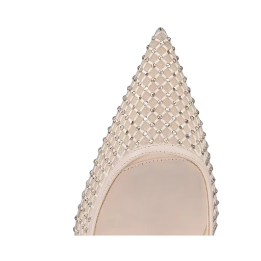 Christian Louboutin Apostropha Mesh Pointed Toe Pumps