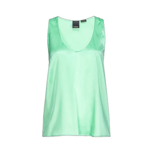 Pinko V-Neck Satin Sleeveless Top