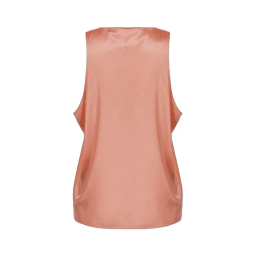 Pinko V-Neck Satin Sleeveless Top