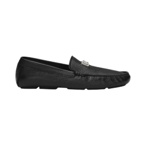 Dolce & Gabbana Logo Plaque Almond Toe Loafers