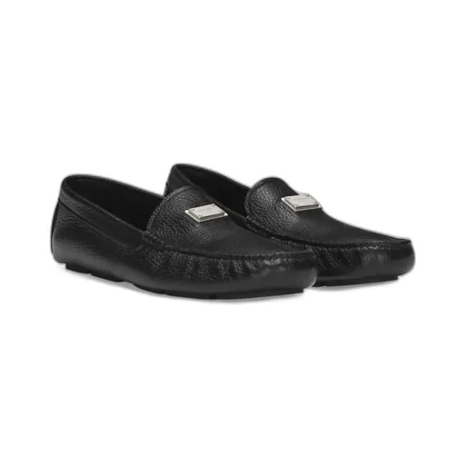 Dolce & Gabbana Logo Plaque Almond Toe Loafers