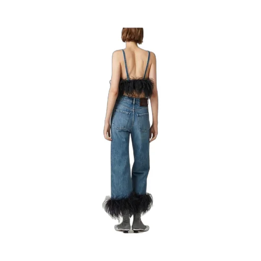 Miu Miu Denim Cropped Top
