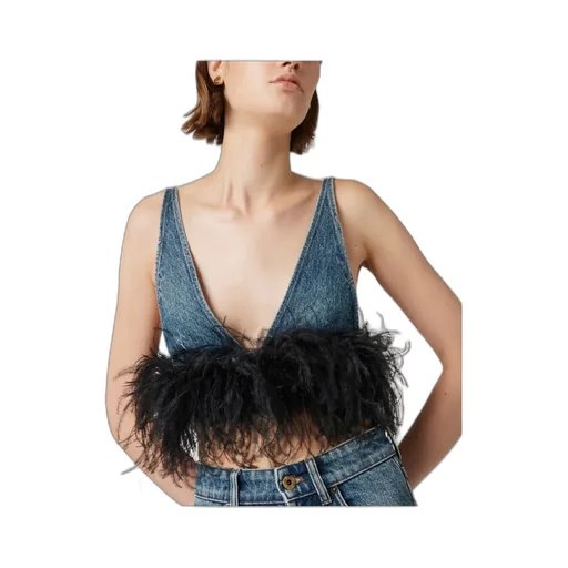 Miu Miu Denim Cropped Top