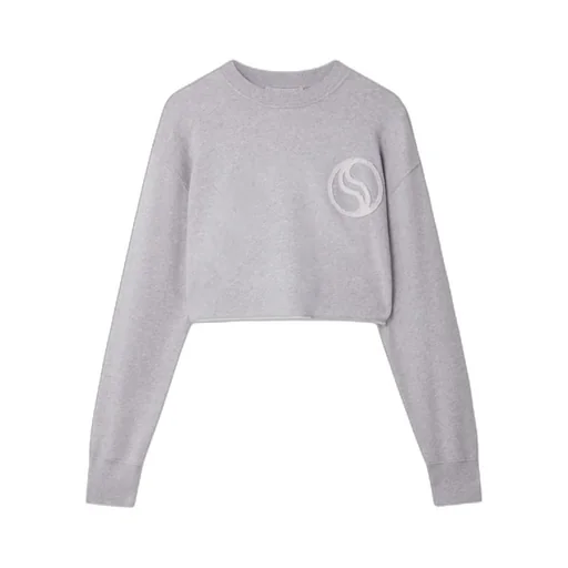 Stella Mccartney S-Wave Crewneck Cropped Sweatshirt