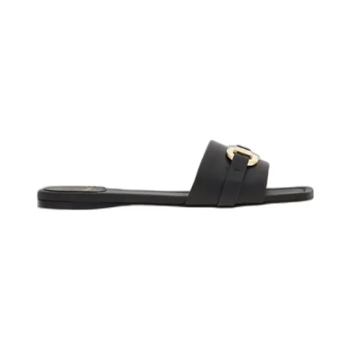 Salvatore Ferragamo Logo Plaque Flat Sandals