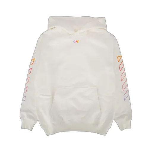 Off-White Kids Diag Stripe-Printed Long-Sleeved Hoodie