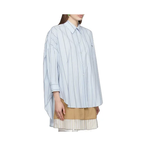 Marni Logo Embroidered Striped Shirt