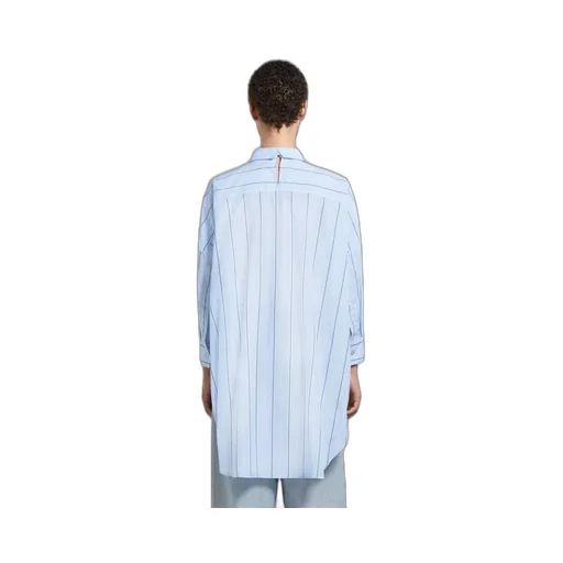 Marni Logo Embroidered Striped Shirt