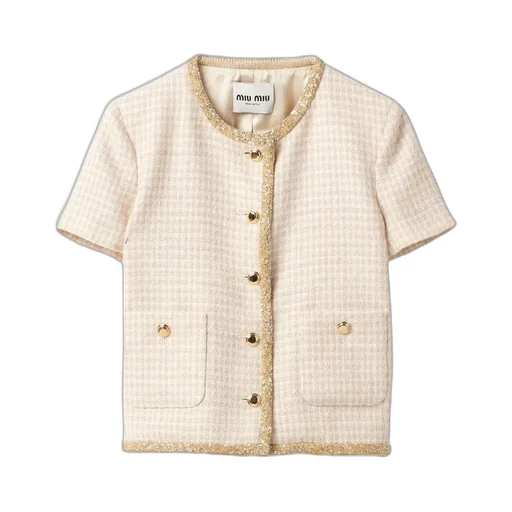 Single-Breasted Tweed Jacket