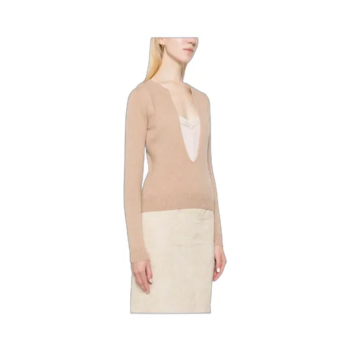 U-Neck Laminated Sweater