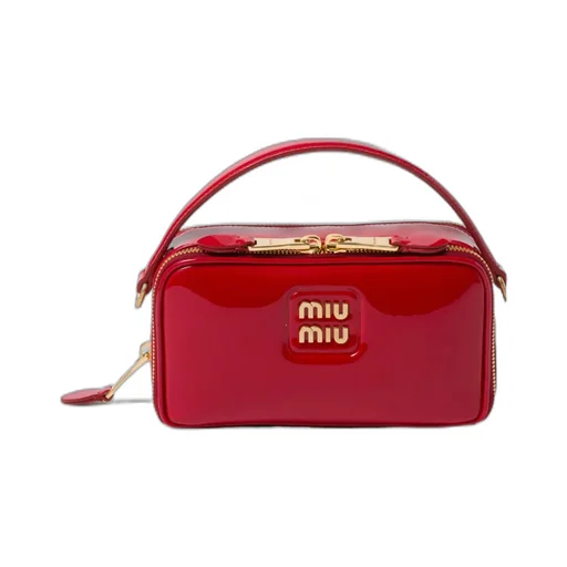 Leather And Patent Leather Shoulder Bag