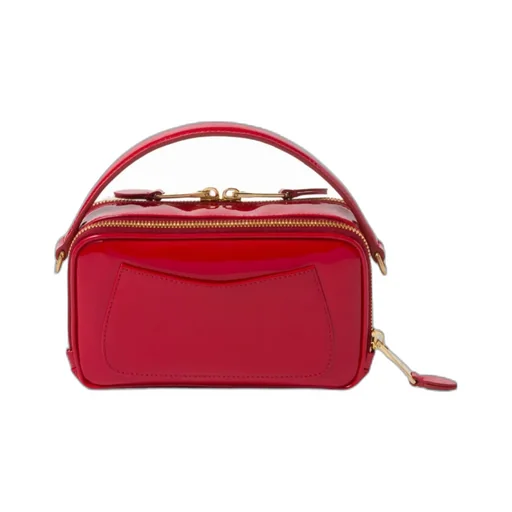 Leather And Patent Leather Shoulder Bag
