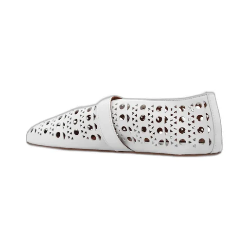 AlaÏA Cut-Out Buckle Detailed Ballet Flats