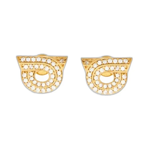 Salvatore Ferragamo Gancini Embellished Earrings