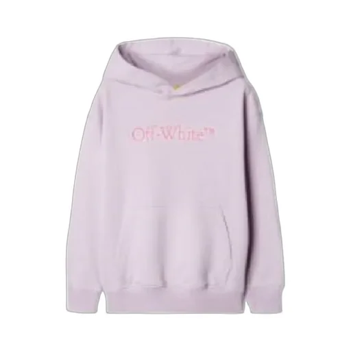 Off-White Kids Big Bookish Logo Printed Hoodie