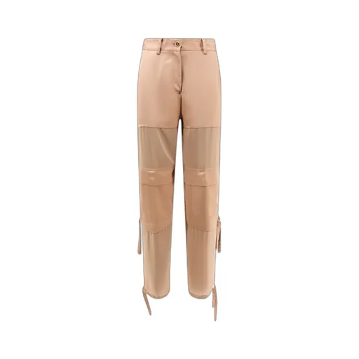 Pinko Georgette-Crepe Mid-Rise Cargo Trousers