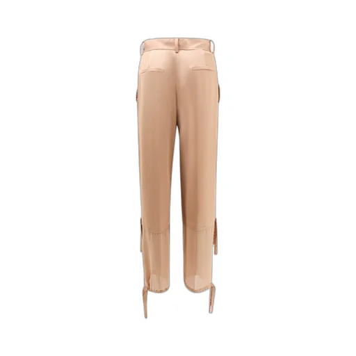Pinko Georgette-Crepe Mid-Rise Cargo Trousers