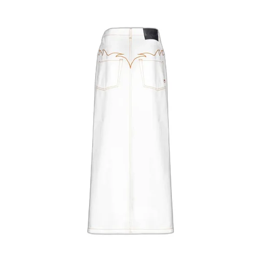 Pinko Slit-Front Denim Skirt