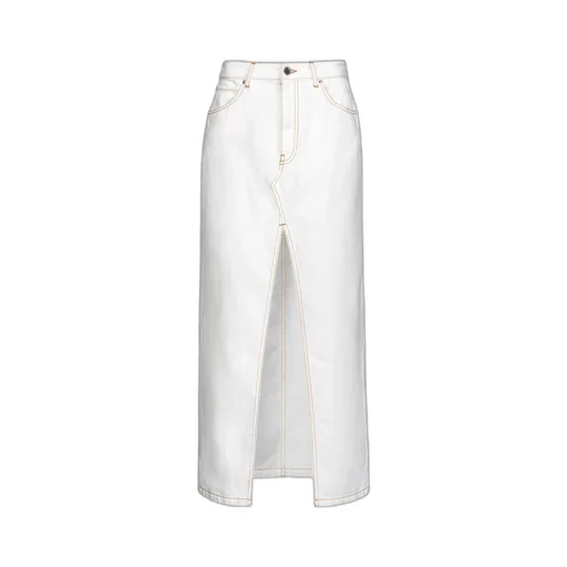 Pinko Slit-Front Denim Skirt