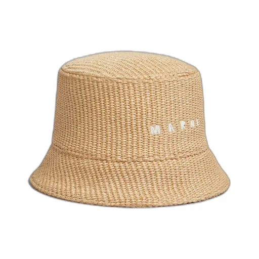 Marni Logo Embroidered Flat-Peak Bucket Hat