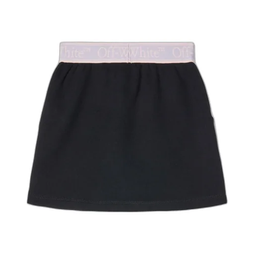 Off-White Kids Bookish Logo Waistband A-Line Skirt