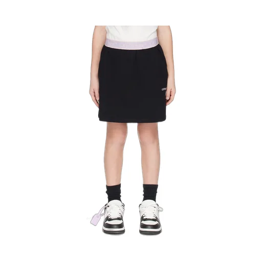 Off-White Kids Bookish Logo Waistband A-Line Skirt