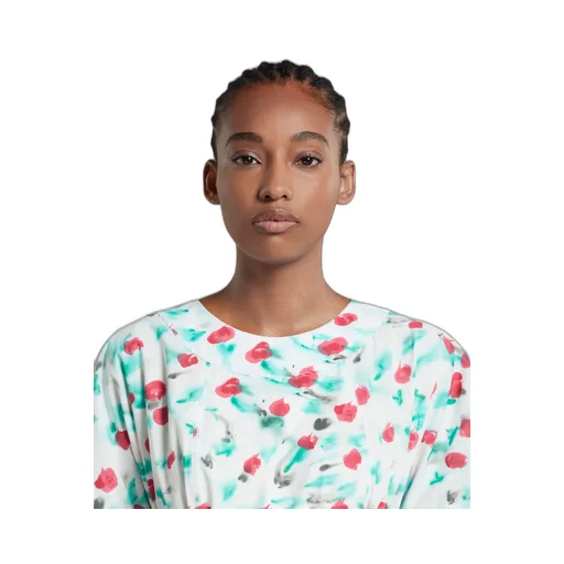 Marni Floral Printed Short-Sleeved Midi Dress