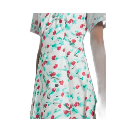 Marni Floral Printed Short-Sleeved Midi Dress