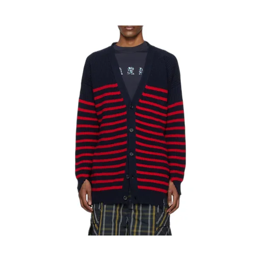 Marni Destroyed Striped Knit Cardigan