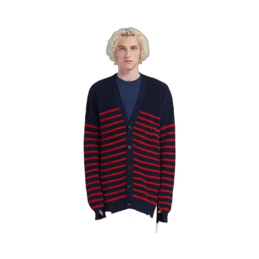 Marni Destroyed Striped Knit Cardigan