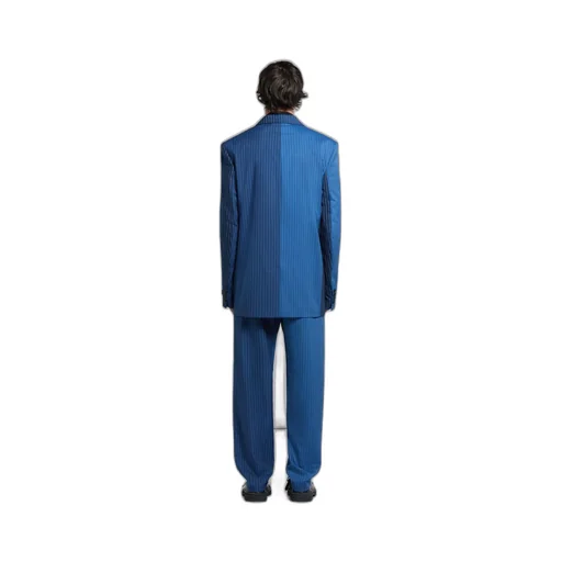 Blue DÉGradé Pinstripe Wool Blazer