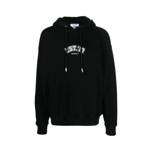 Off-White Graphic Printed Drawstring Hoodie