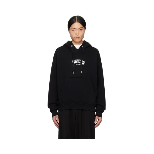 Off-White Graphic Printed Drawstring Hoodie