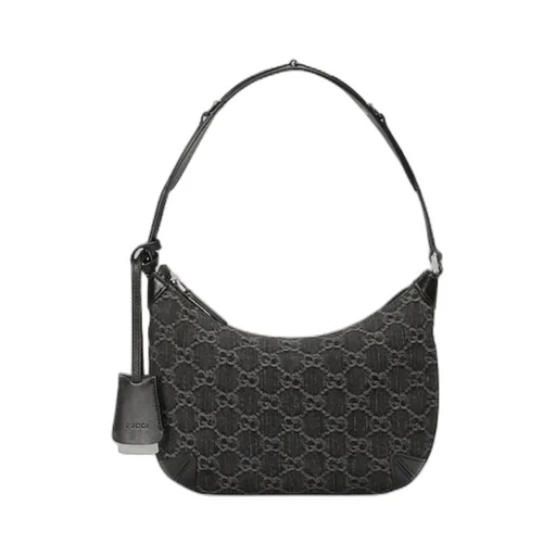 Gucci Monogrammed Denim Shoulder Bag