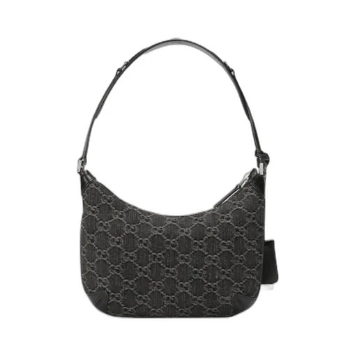 Gucci Monogrammed Denim Shoulder Bag