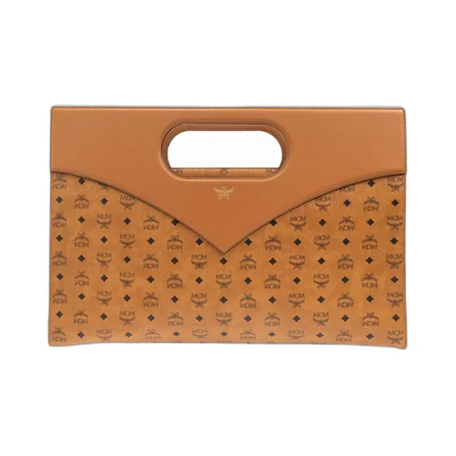 Mcm Diamond Logo Printed Shopper Bag