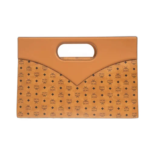 Mcm Diamond Logo Printed Shopper Bag