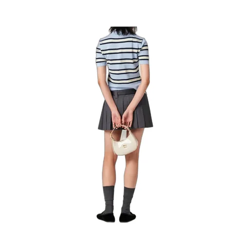 Striped Knitted Cotton Polo Shirt