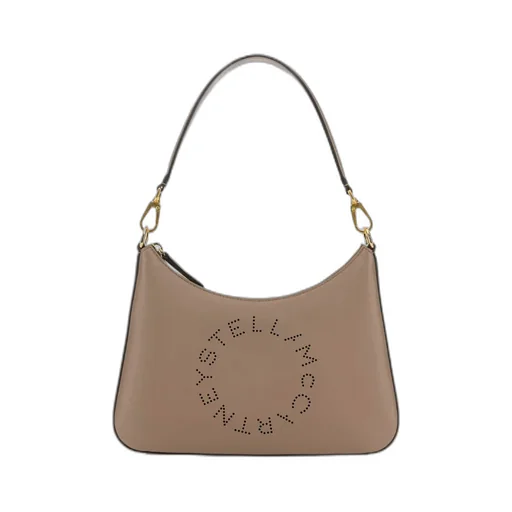 Stella Mccartney Logo Detailed Zip-Up Small Shoulder Bag
