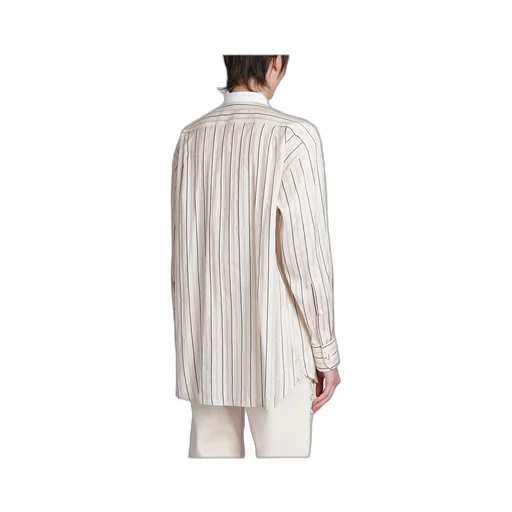 Stella Mccartney Curved Hem Panelled Striped Shirt