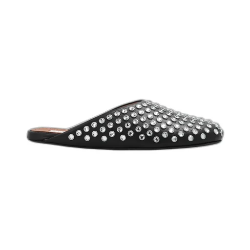 AlaÏA Crystal-Embellished Slip-On Mules