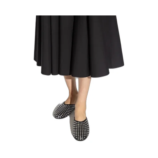 AlaÏA Crystal-Embellished Slip-On Mules
