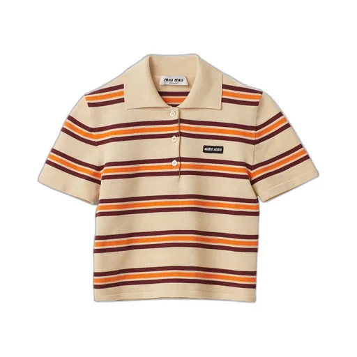 Silk And Cotton Knit Polo Shirt