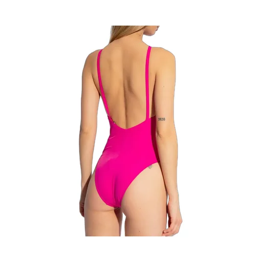 Versace Medusa Head Logo Plaque Scoop-Back Swimsuit