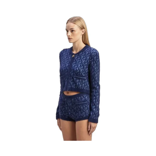 Round-Collar And Long-Sleeved Knitted Cardigan