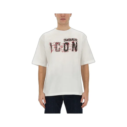 Dsquared2 Icon Printed Cropped T-Shirt
