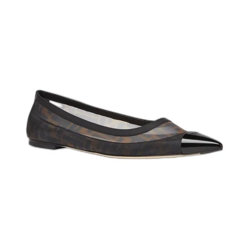 Fendi Ff Mesh Ballet Flats