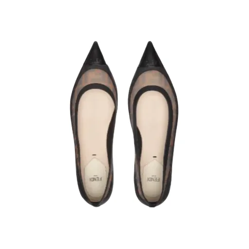 Fendi Ff Mesh Ballet Flats