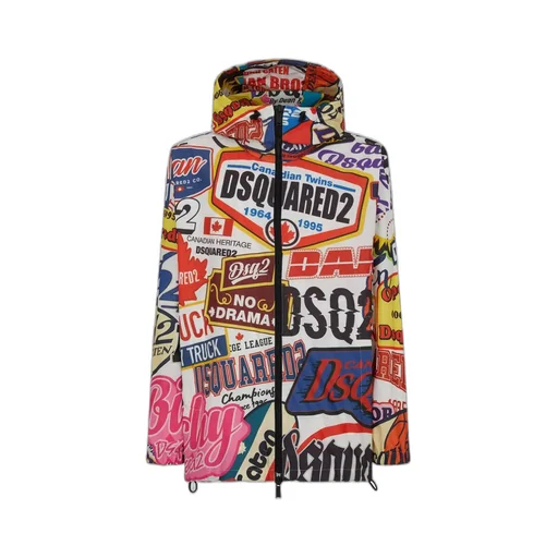 Dsquared2 Logomania Patterned Windbreaker
