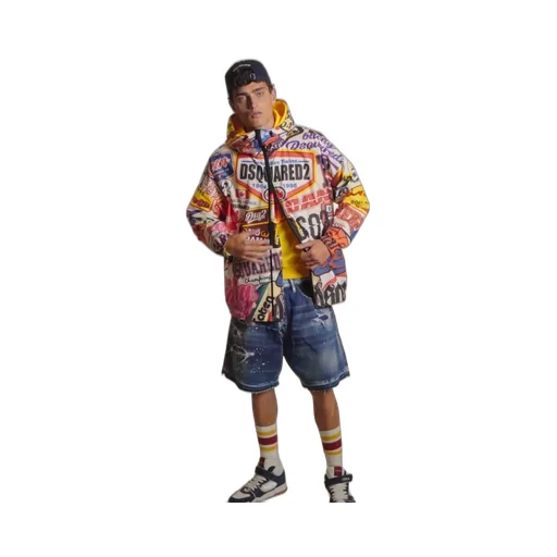 Dsquared2 Logomania Patterned Windbreaker